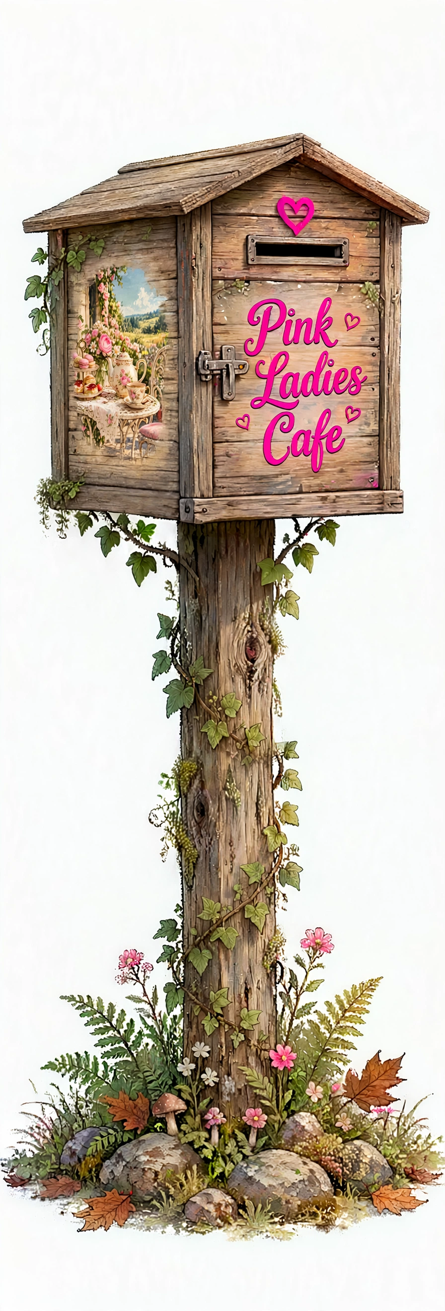 Pink Ladies Cafe mailbox